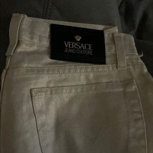 Versace gold flare jeans size 27